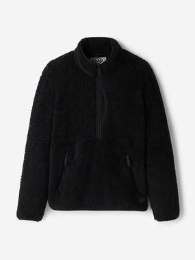Roots Women’s Black Fleece Quarter Zip Sweater